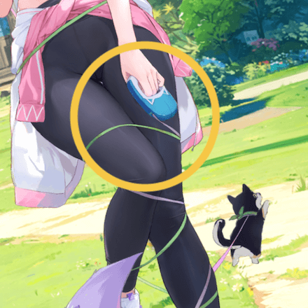 少女廻戦のペット用リードのタップする場所