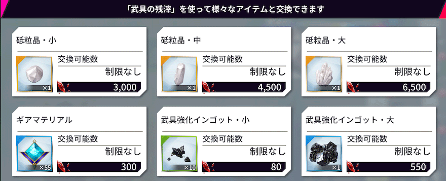 ギアマテリアル_入手方法