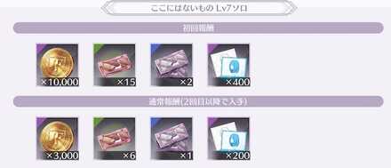 初回報酬を利用して効率良くアイテムを集めよう