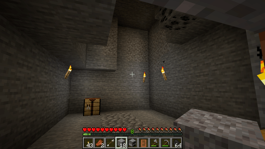 壁や地面を掘って拠点を作る