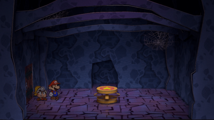 バネで地上に戻る