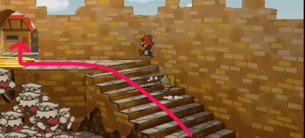 階段を登るマリオ