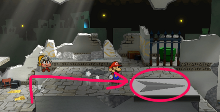 地下の紙飛行機の床の場所