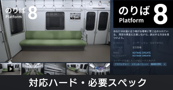 対応ハードと必要スペック