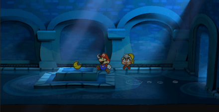 月のカギを見つけたマリオ