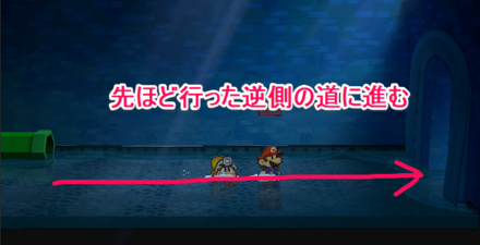 右に進んでいるマリオ