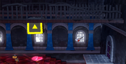 紙ヒコーキになって飛んでいるマリオ