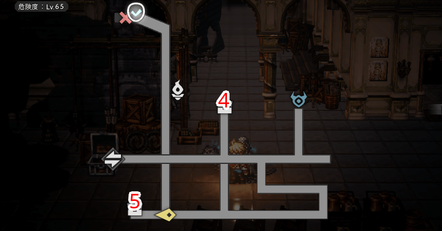 大劇場 -舞台裏-（ニューデルスタ大劇場） 宝箱 位置