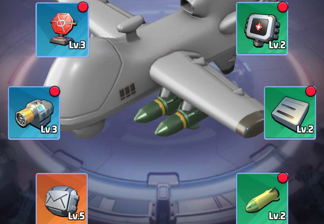 ドローン部品は格納庫から装備する