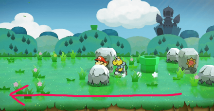 左に行くマリオ