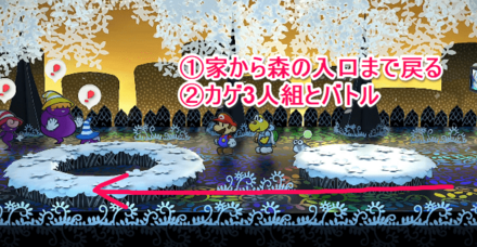 カゲ3人組のいるエリア