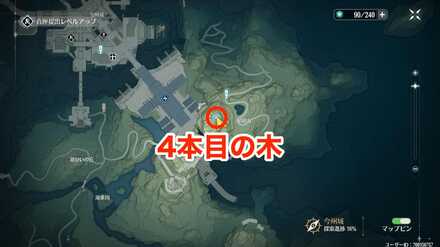 岩を登って4本目の木の元へ着くとクリア