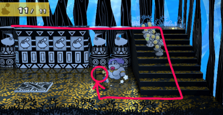 宝箱の中に青い牢屋のカギ