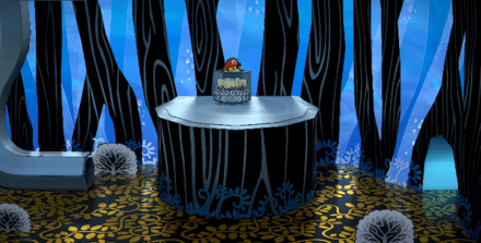 切り株の上にある土管