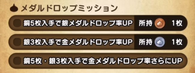メダルドロップミッション