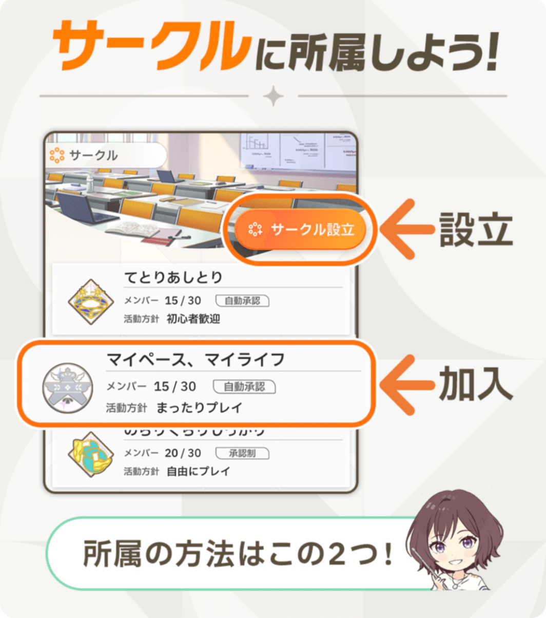 サークルに所属しよう