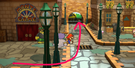 西エリアの中央通りから奥に