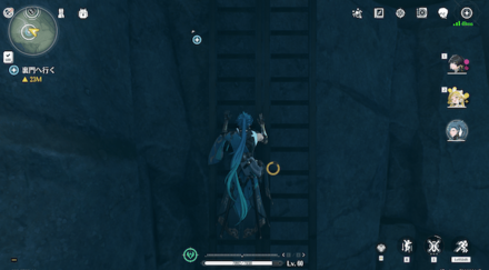 はしごを登って裏門を目指す