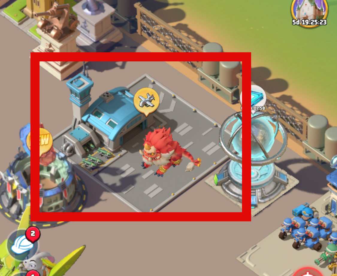 基地でドローンをタップ