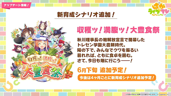 新シナリオは収穫ッ!満腹ッ!大豊食祭