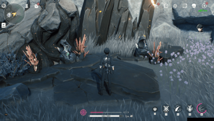 採掘アイテムはフィールドの鉱石を破壊して入手