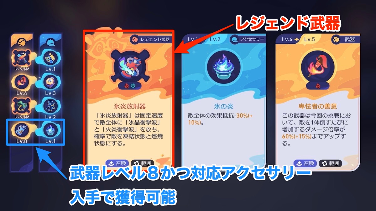 銀河打者伝説のレジェンド武器