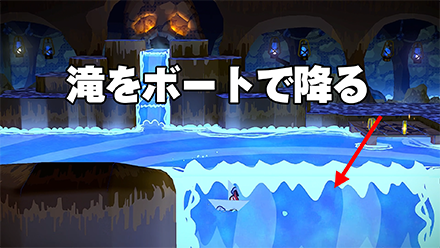 滝をボートで降る