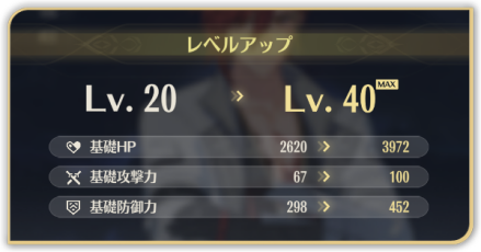 キャラレベル上げ