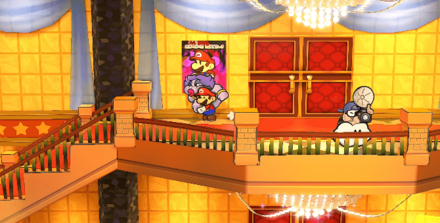 クラウダの風でポスターを飛ばす