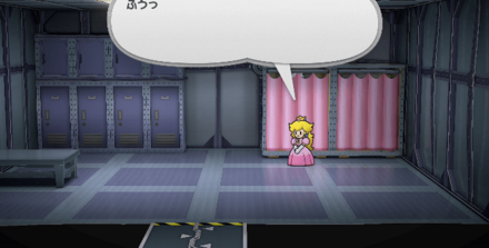 変装した部屋に戻りドレスに着替えるピーチ