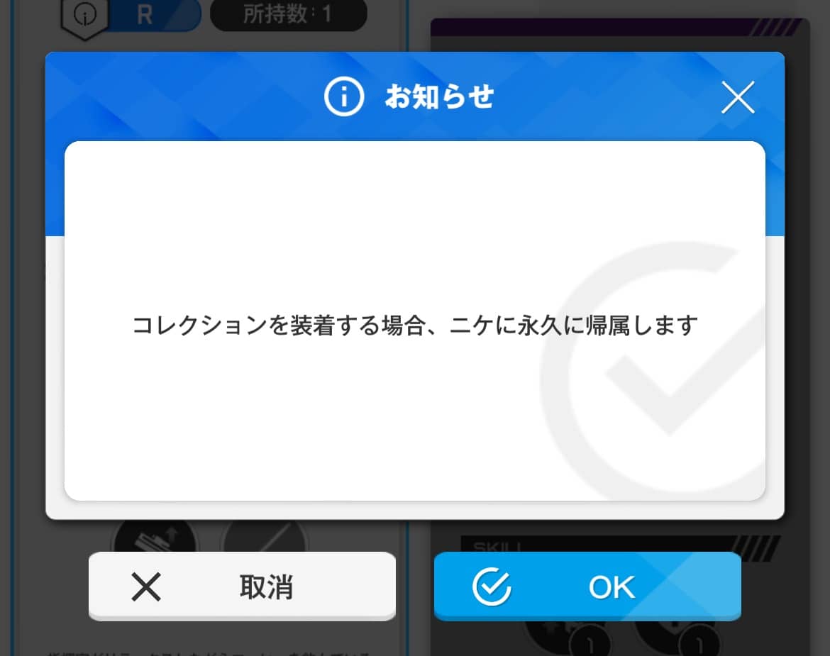 一度装備したら外すことはできないので注意しましょう