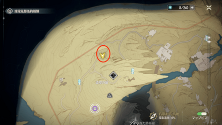 石崩の高台の寂れた防衛戦付近