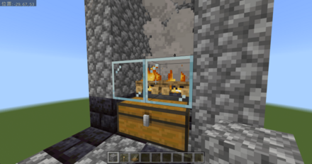 チェストの上にガラスを置く