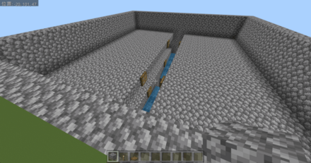 足場の周りの壁を高さ3マスで作る