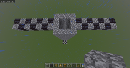 水流を流すための足場を作る