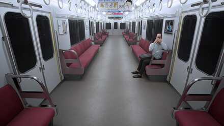 おじさんがカメラを向けてくる