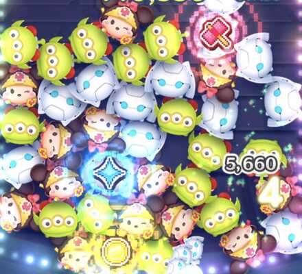 ツムをなぞって3回消す