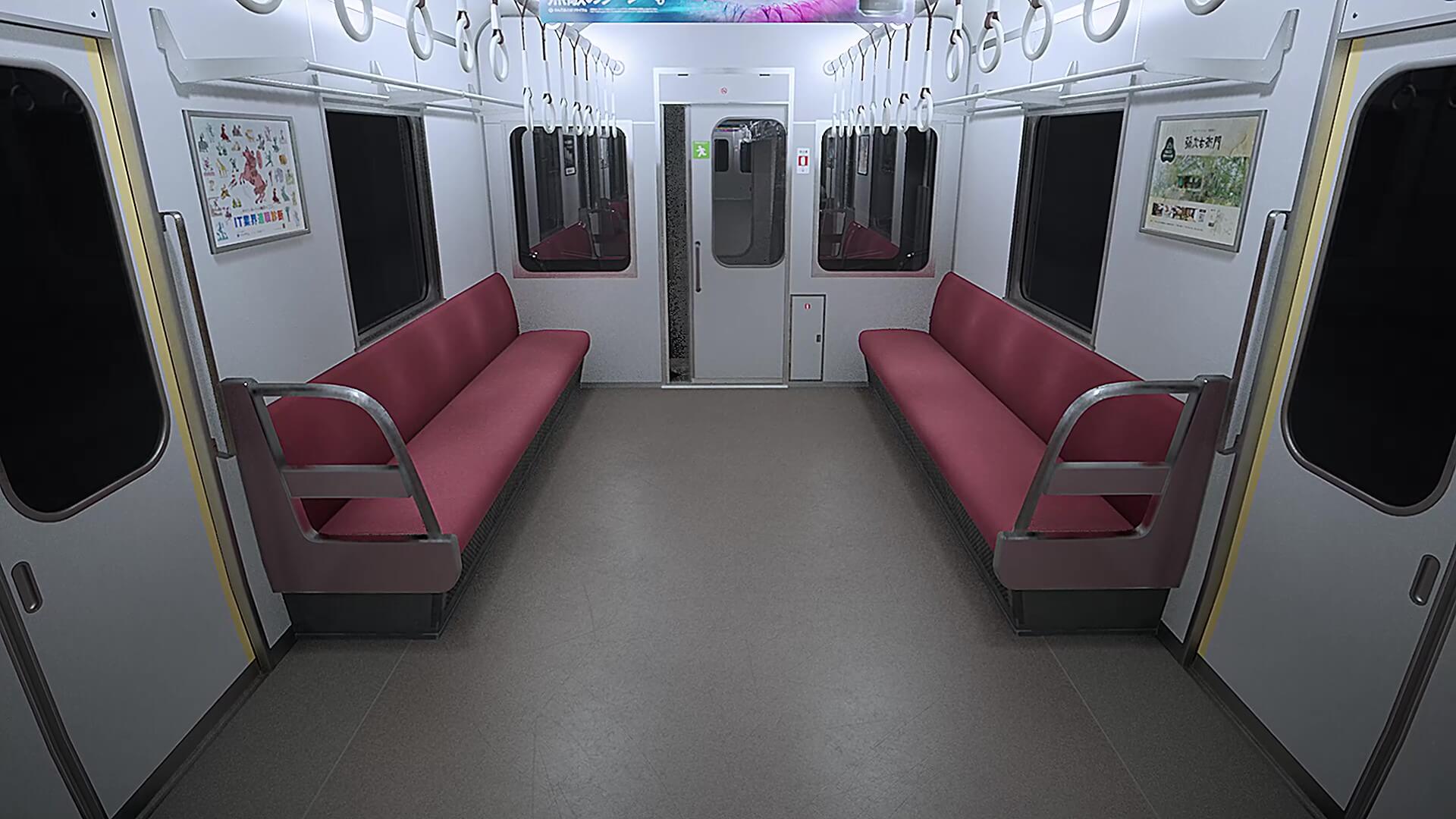 次の車両のドアが少しだけ開いたり閉まったりする