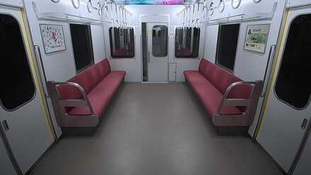 次の車両のドアが少しだけ開いたり閉まったりする