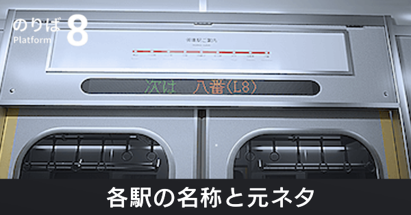 各駅の名称と元ネタ