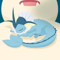 おなかのうえ寝/シャワーズのアイコン