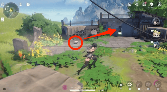 近くに落ちているバッテリーを嵌める