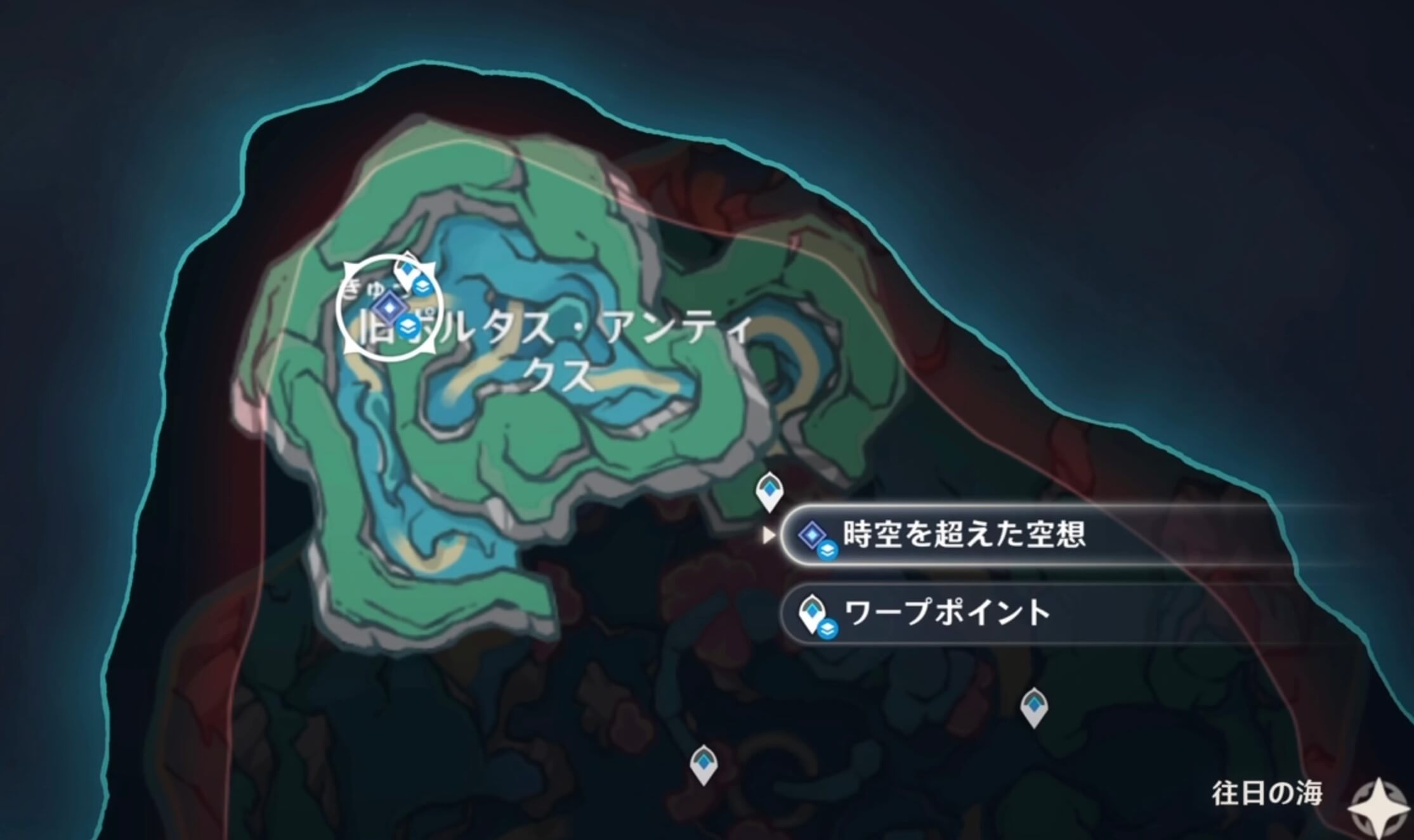 往日の海へ向かう