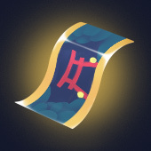 祈願の巻物の画像