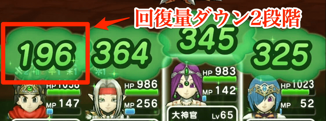 回復量ダウン2段階