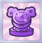 むらさきワイルドさんの像