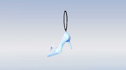 ストラップ：ガラスの靴