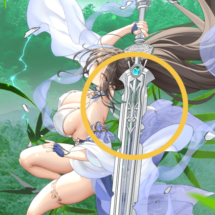 少女廻戦の石心剣のタップする場所