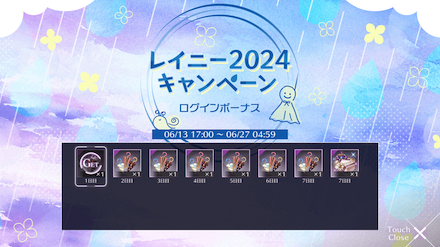 レイニー2024キャンペーンログインボーナス