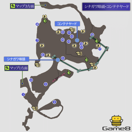 シナガワ埠頭・コンテナヤードのマップ画像